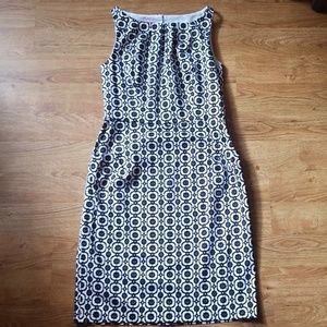 Black & White Print Sheath Dress - Size 10